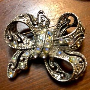 Vintage Faux Marcasite Brooch